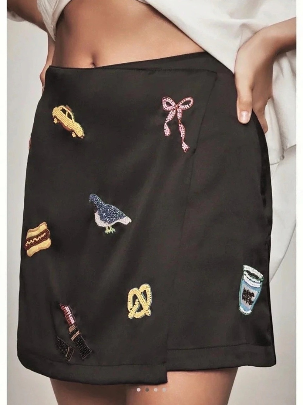 NWT Maeve New York Beaded Mini Skirt Beaded - (fits tighter than labeled)